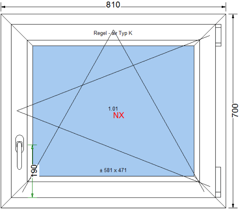 OKNO Aluplast 80 cm na 70 cm - obrazek 2