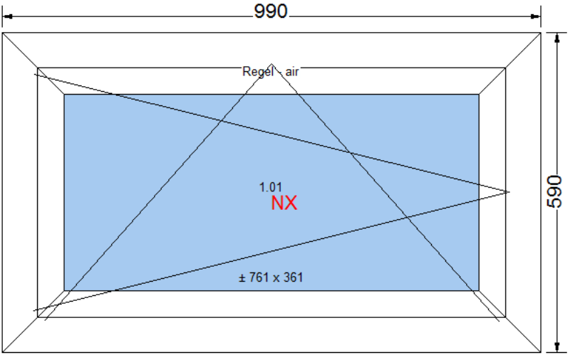 OKNO Aluplast 99 cm na 59 cm białe, dwie szyby - obrazek 8